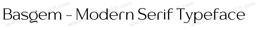 Basgem – Modern Serif Typeface字体转换
